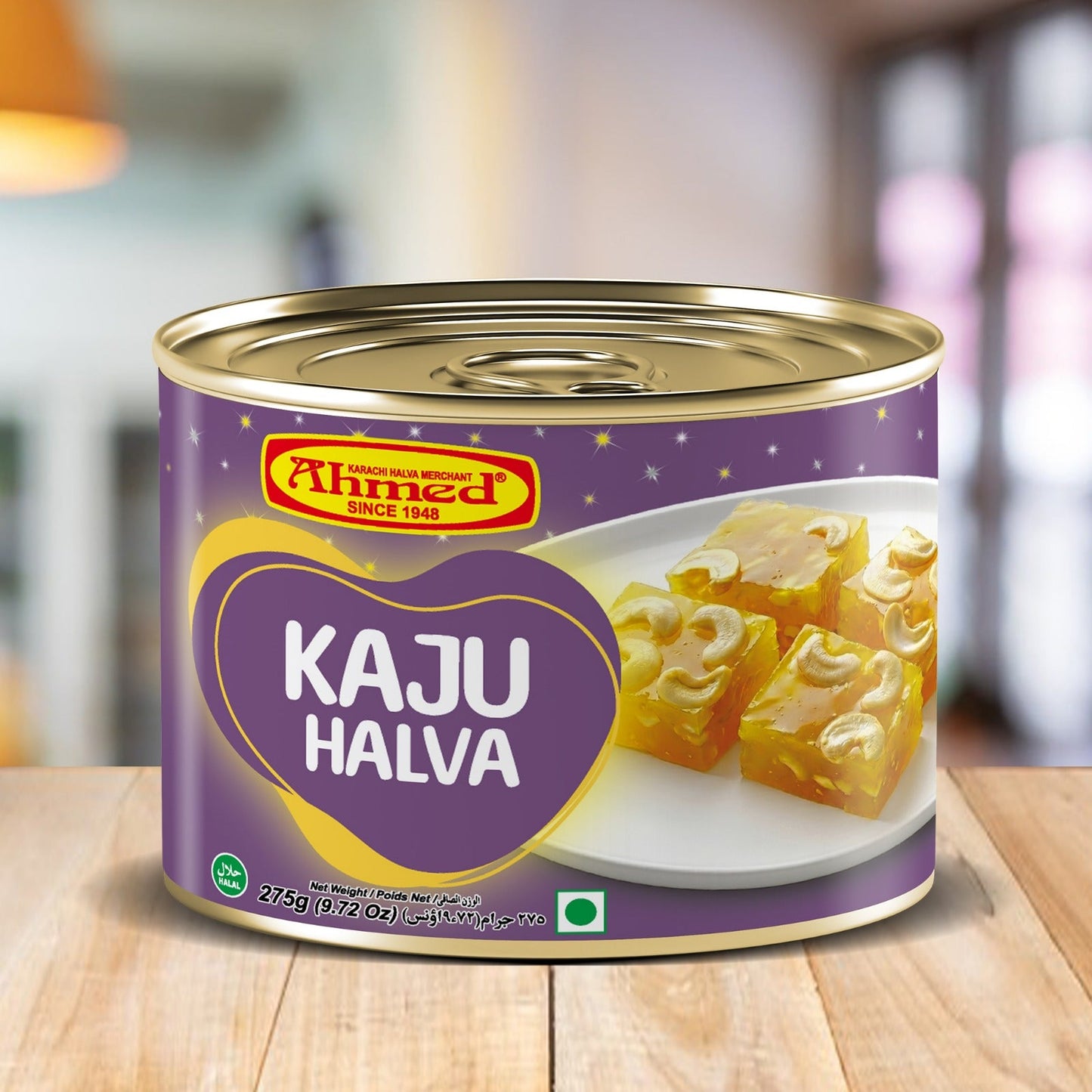 Ahmed Karachi Halwa Merchant Kaju Halva 275g premium traditional cashew halva in easy-open can ready to eat Pakistani sweet