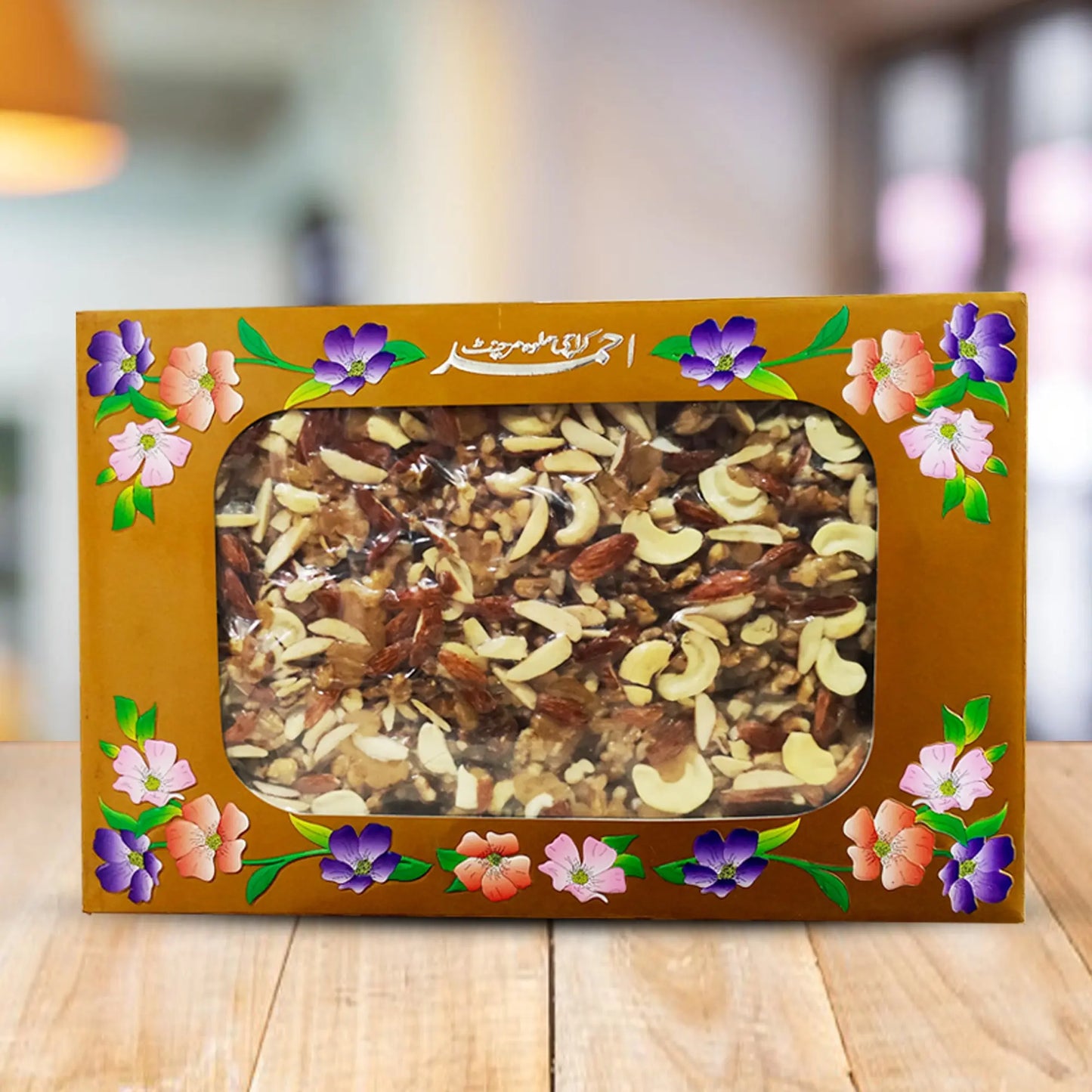 Desi Ghee Sohan Halwa 1kg Gift Box, premium Sohan Halwa in a gift box, traditional Indian sweet made with Desi Ghee