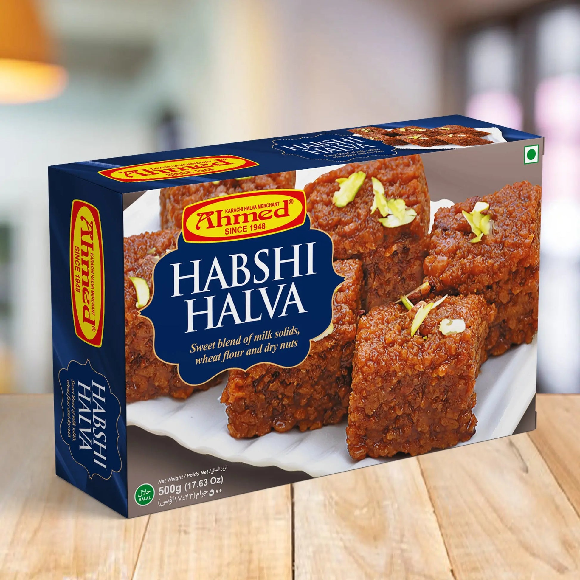 Habshi Halva 500g, traditional Indian sweet made with ghee, cardamom, and saffron