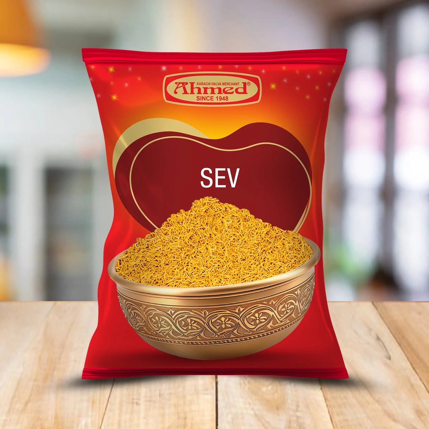 Sev 200g, crispy and spicy Indian snack made from gram flour, perfect for chatpati dishes and snacking