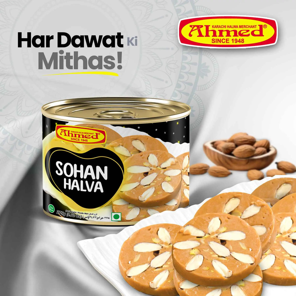 Pak Halva Sohan Halwa – 275g Tin by Ahmed Karachi Halwa Merchant – Ahmed Karachi ...