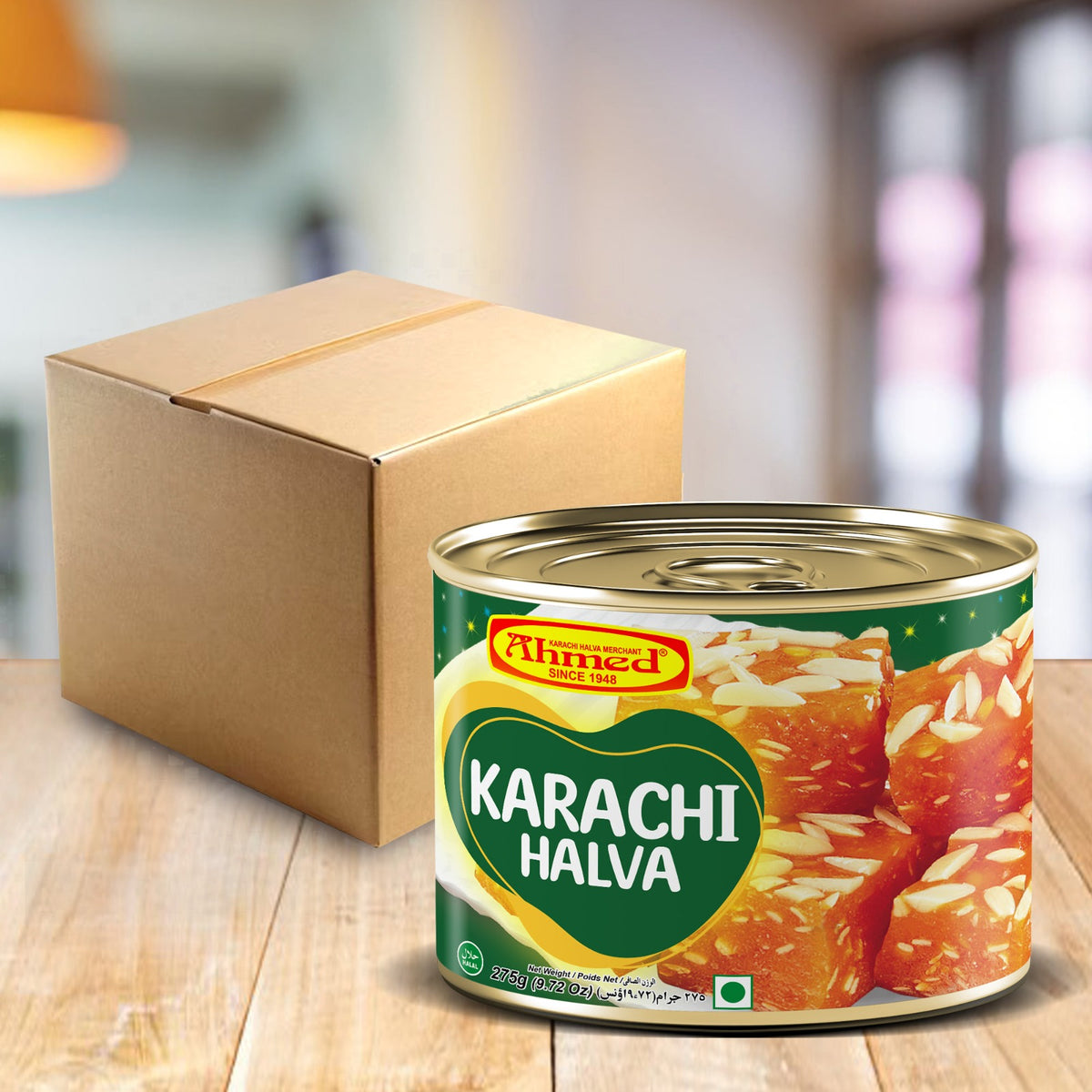 Pak Halva Karachi Halva by Ahmed Karachi Halva Merchant – 12 Tin Carton (275)