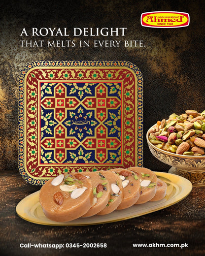 Sohan Halva Fancy Gift Tin Box - 1 Kg Ahmedhalwa
